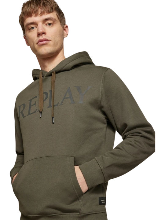 Sweatshirt with Hood Khaki
