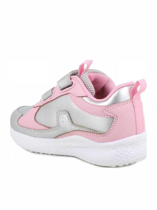 Kids Sneakers with Scratch & Lights Silver