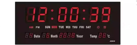 Wall Clock Digital Black Ø36cm