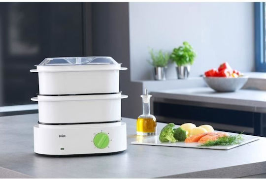 Braun Tribute Collection Food Steamer with 2 Steaming Decks 6.2lt