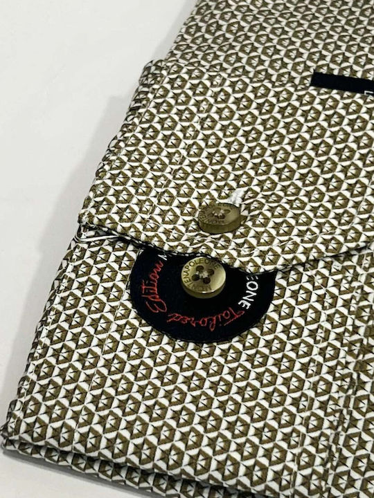 Long-sleeved Cotton Shirt Khaki