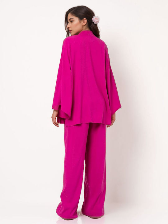 Damen Magenta Set mit Hose