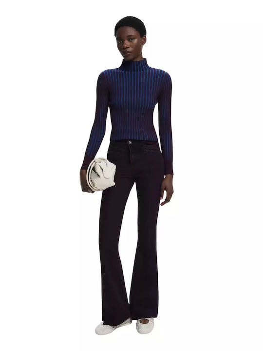 Coco Damenjeans Schlaghose Bordeaux