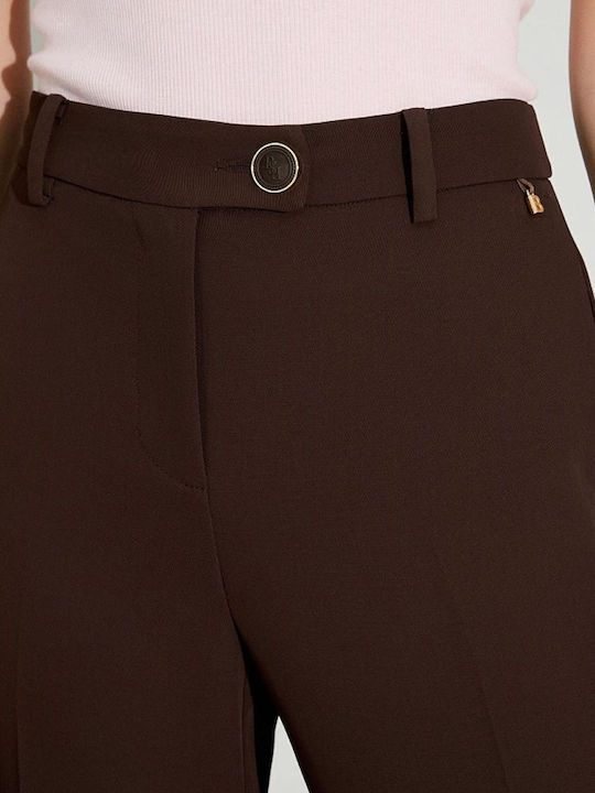 Damen Stoff Hose Chocolate