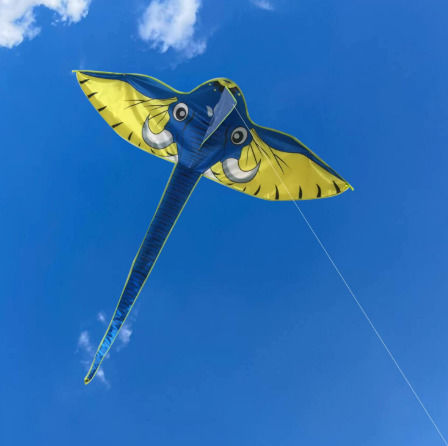3D Kite Plastic cu Coada 55x160cm (Culori diverse) 1buc