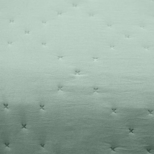 Lino Home Lipe Покривало Единично Микрофибър Зелен 160x220см