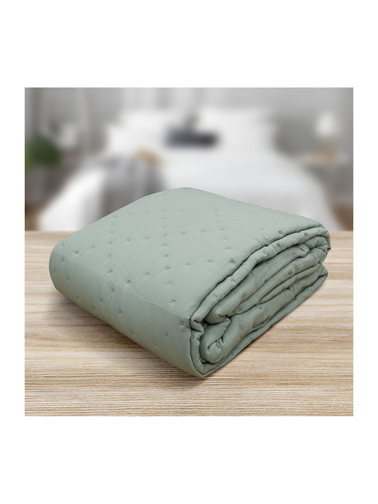 Lino Home Lipe Coverlet Single Microfiber Green 160x220cm