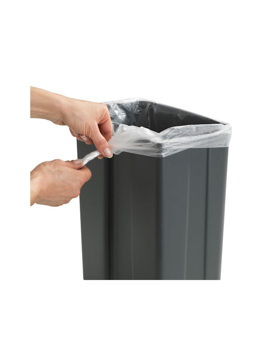 Wenko Metallic Bathroom Basket 12lt Gray