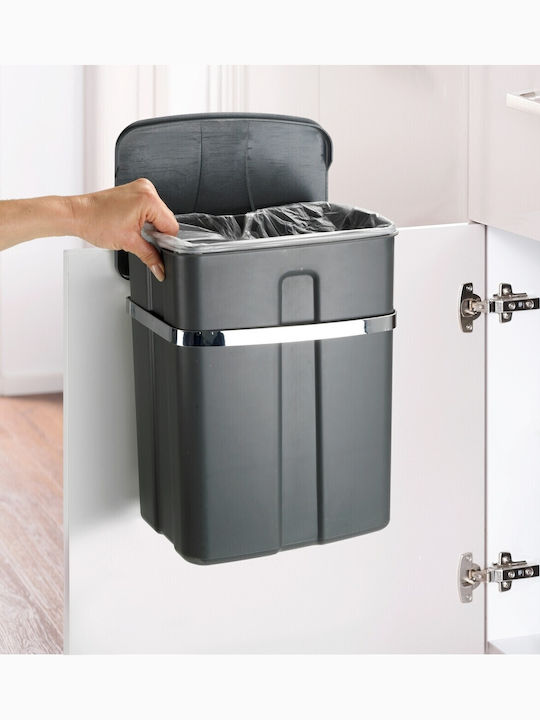 Wenko Metallic Bathroom Basket 12lt Gray