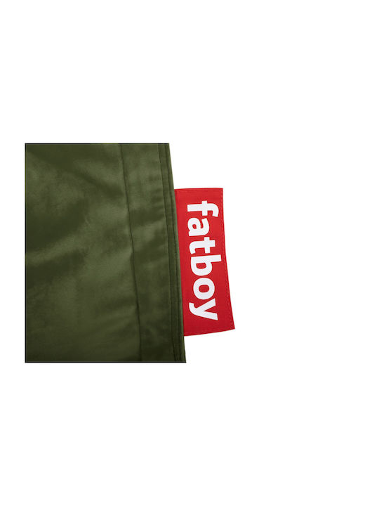 Bean Bag Bolster Poof Original Slim Velvet Recycled Deep Green 155x120cm