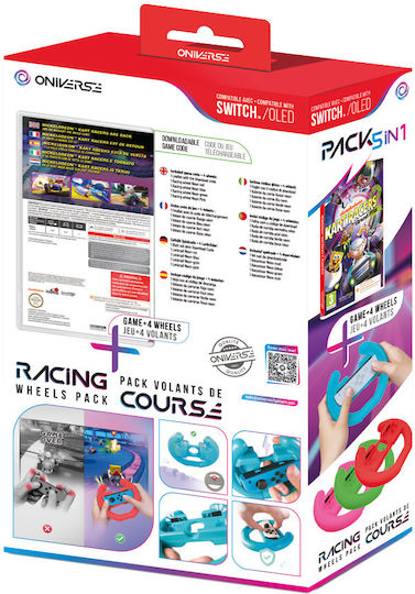 Nickelodeon Kart Racers 2: Grand Prix + 4 Wheels Bundle Edition (Code In A Box) Switch Game