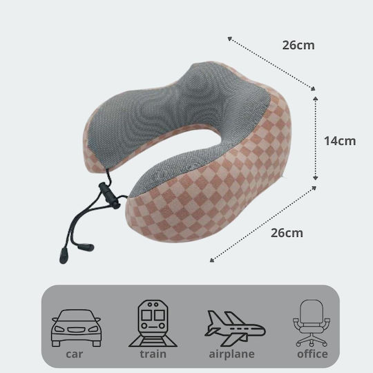 Uncle George Travel Pillow Memory Foam Beige