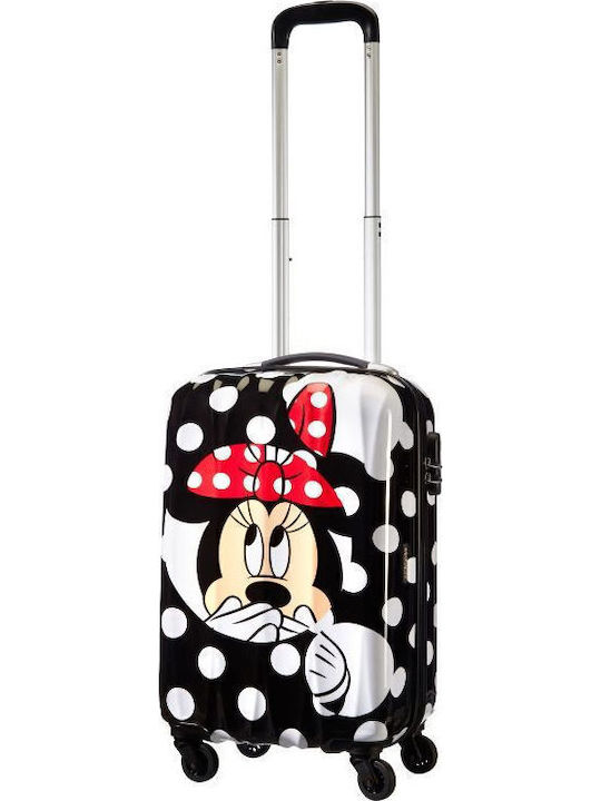 American Tourister Minnie Kids Cabin Hard White Suitcase With 4 Wheels Height 55cm