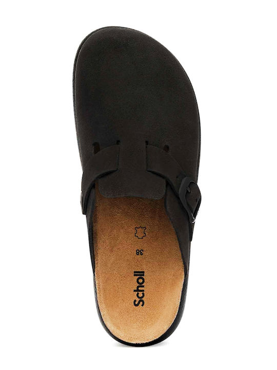 Fae Anatomical Leather Women's Slippers Black