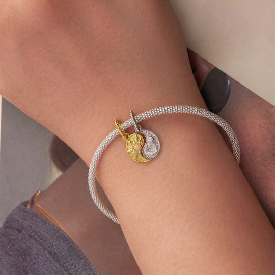Ασημενιο Charm 925 Sun Moon