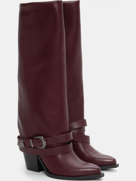 Damenstiefel Burgundisch