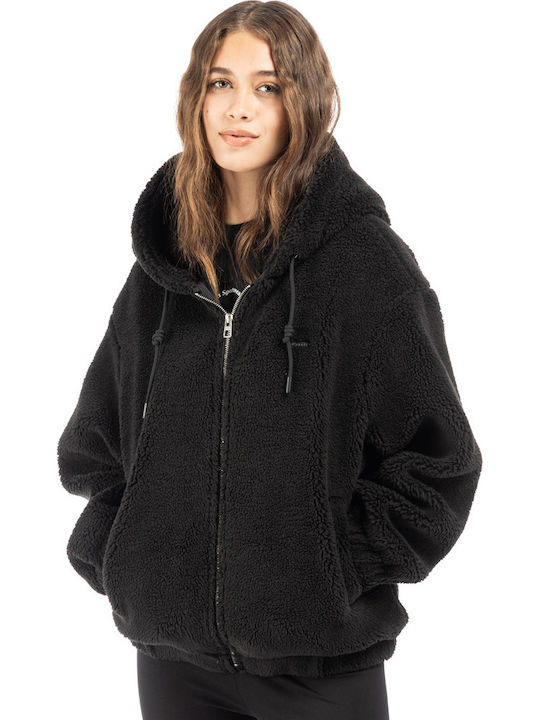 Women's Sweatshirt Hooded Black