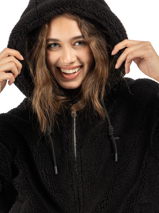 Women's Sweatshirt Hooded Black