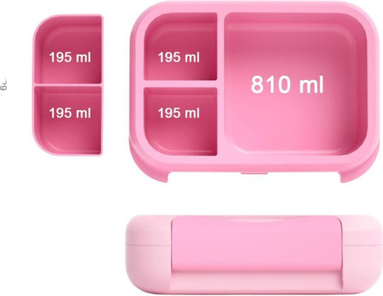 Queen Mother Plastic Kids' Food Container 1.2L Blue 22.6 x 17.6 x 7cm
