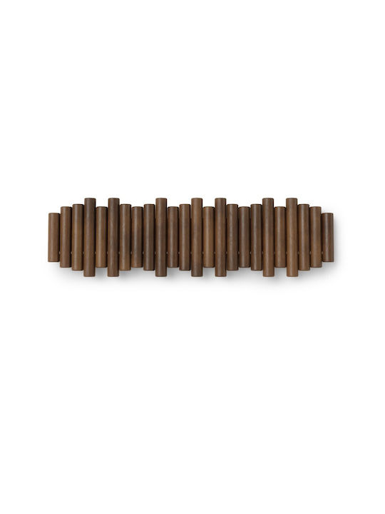 Umbra Wall Hanger Picket Wooden 8 Hooks Brown 61x4x17cm