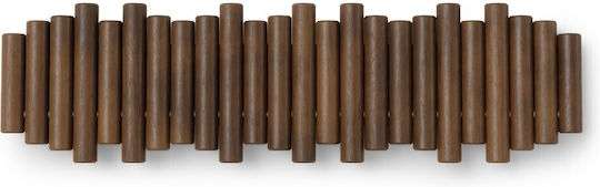 Umbra Wall Hanger Picket Wooden 8 Hooks Brown 61x4x17cm