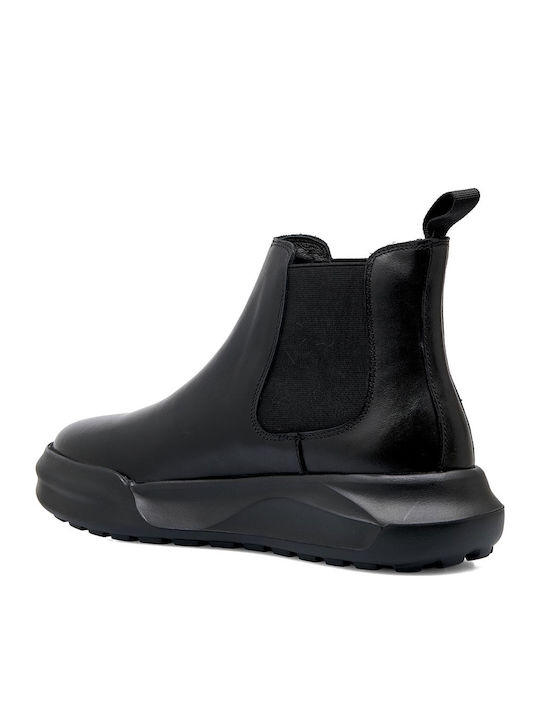 Leder Schwarz Herrenstiefel