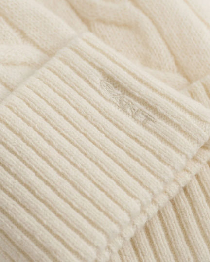 Beanie Beanie Knitted in Ecru color