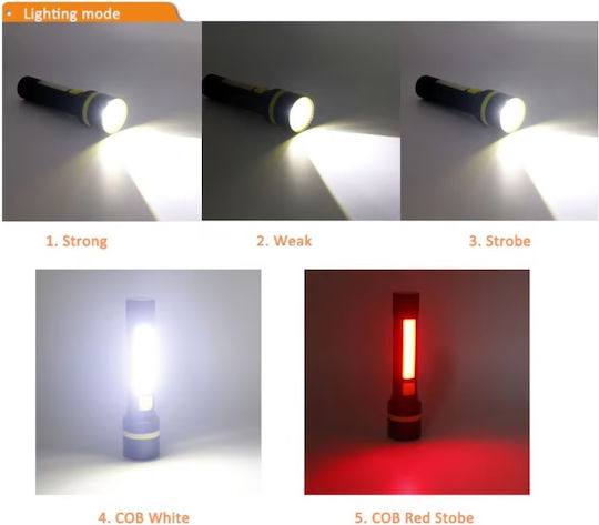 Lumină de lucru și de sit, cu baterie Lanternă LED cu Luminozitate Maximă 440lm Alb