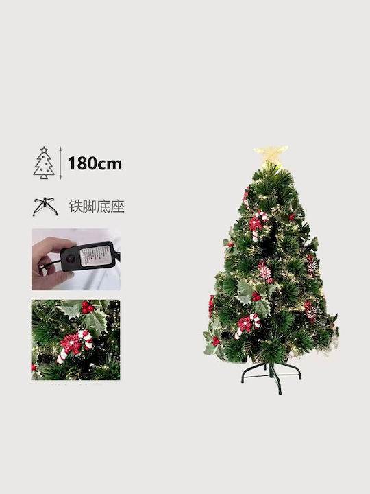 Christmas Tree 180cm with Fiber Optic Lighting
