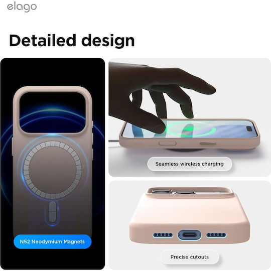 Elago Back Cover Piele Roz (iPhone 17 Pro)