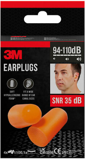 3M Earplugs for Swimming Orange 4pcs