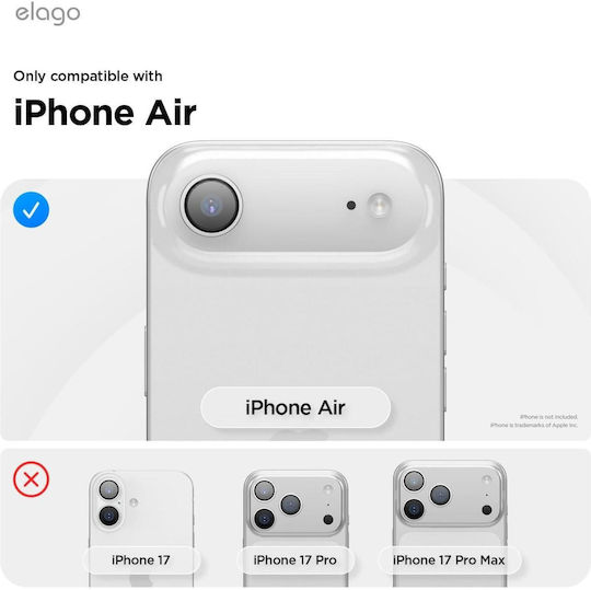 Elago Umschlag Rückseite Silikon Schwarz (iPhone Air)