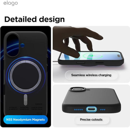Elago Back Cover Σιλικόνης Μαύρο (iPhone 17)