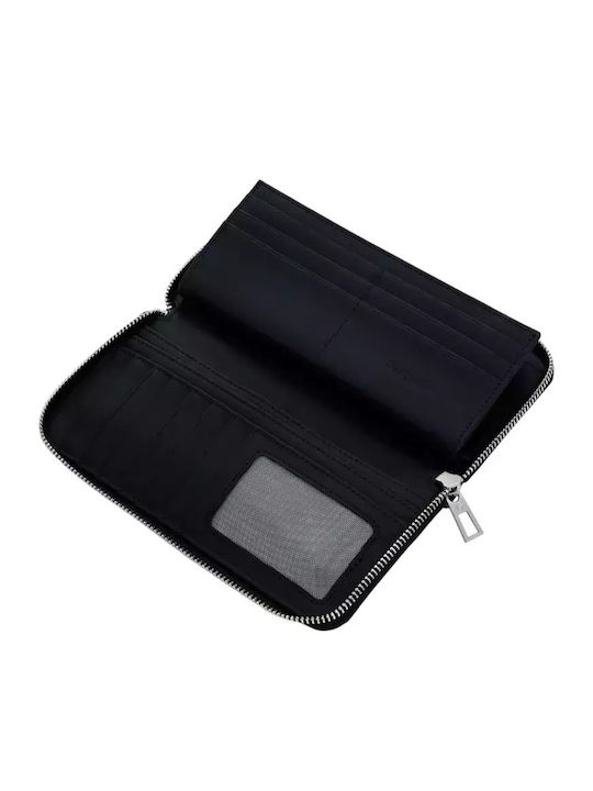 Fiona Large Leather Women's Wallet Coins Black