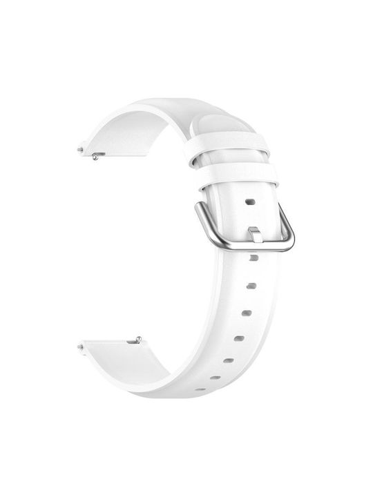 Curea Ceas Piele Naturală Vârf Rotunjit 20 mm Albă Curea Ceas Piele Naturală Vârf Rotunjit 20 mm Albă