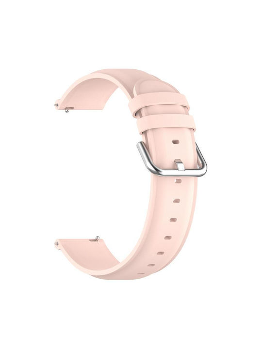 Curea Ceas Din Piele Naturală Cu Capăt Rotunjit 20 Mm Roz