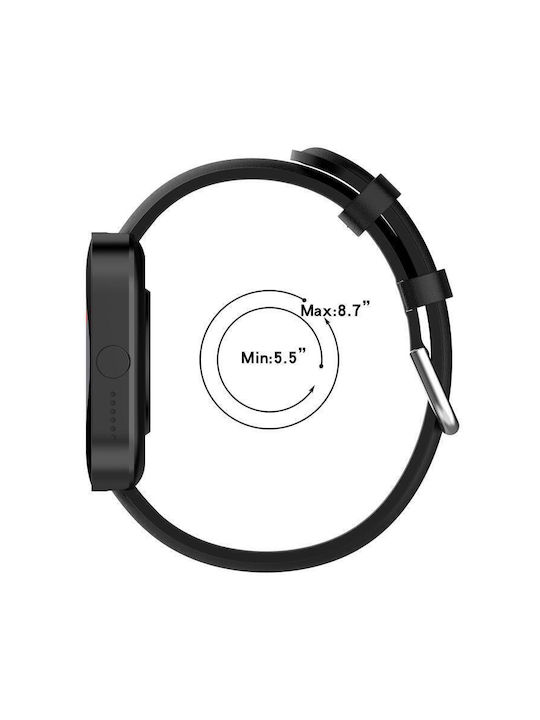 Curea Ceas Piele Naturală Vârf Rotunjit 20 mm Albă