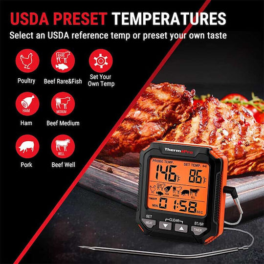 Thermo Pro Ψηφιακό Θερμόμετρο Μαγειρικής με Ακίδα