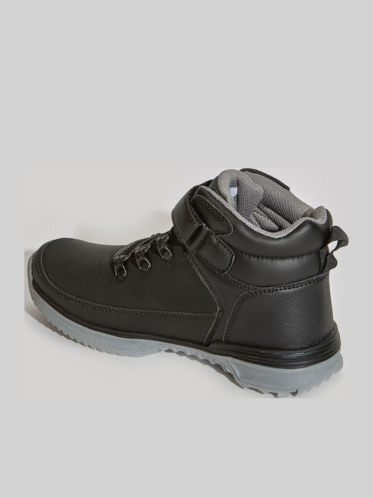 Monsi Kids Boots with Velcro Black