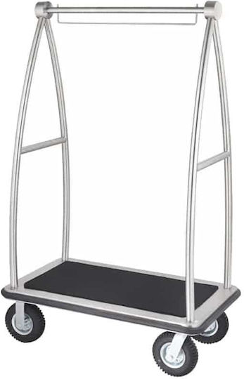 Τρόλεϊ Μεταφοράς Αποσκευών Χρυσό Inox 115x70x190εκ
