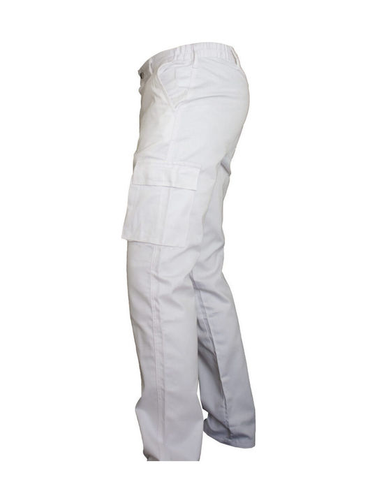 ForShoes Pantaloni de Lucru Alb