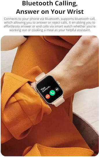 Colmi P81 Smartwatch με Παλμογράφο (Χρυσό)