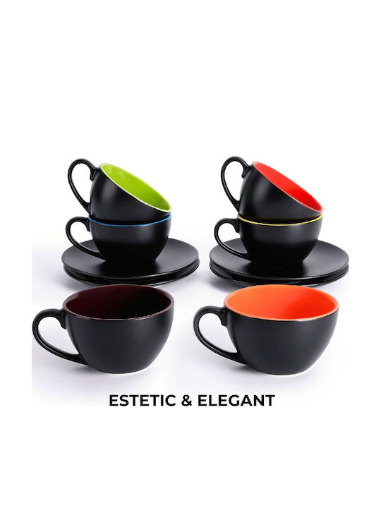 Miamio Set Căni Cappuccino De ceramică Multicolore 175ml 6buc