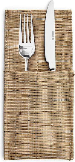 Foaie de Masă Plic Tacâmuri Pvc Maro 21×10cm
