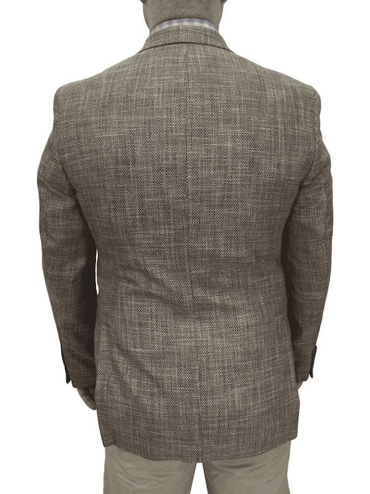 Men's Summer Suit Jacket Slim Fit Beige (Beige)
