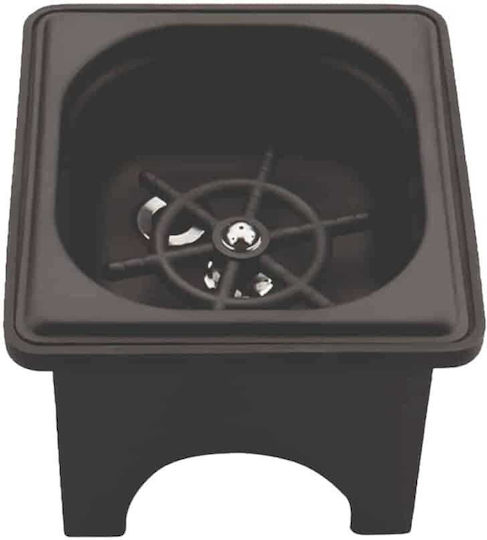Rinser Χωνευτό Μαύρο 1/6 Βάση Inox 18/10 16.2x17.6x12εκ 24-1215
