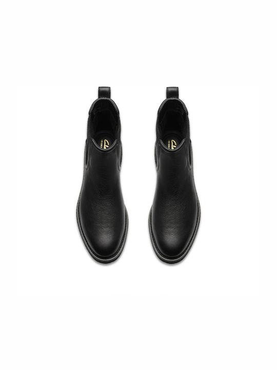 Leather Women's Ankle Boots Black