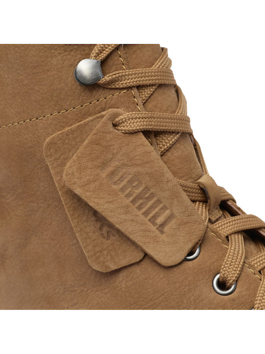 Torhill Leather Women's Ankle Boots Platform Brown