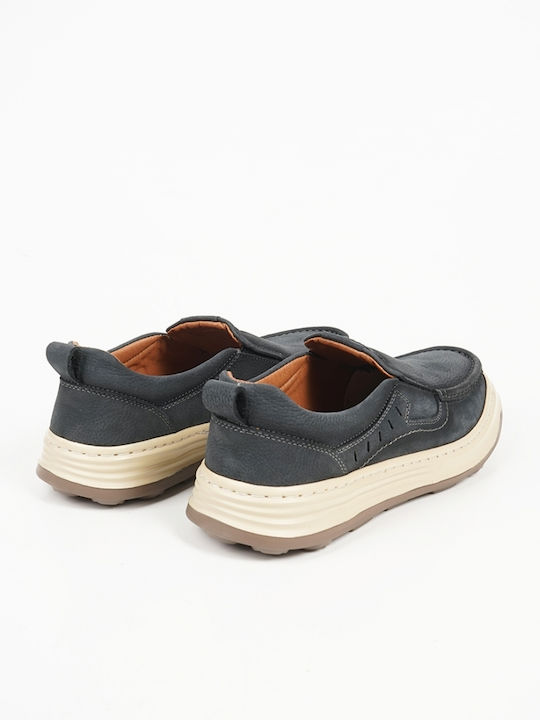Leder Herren Freizeitschuhe Blau