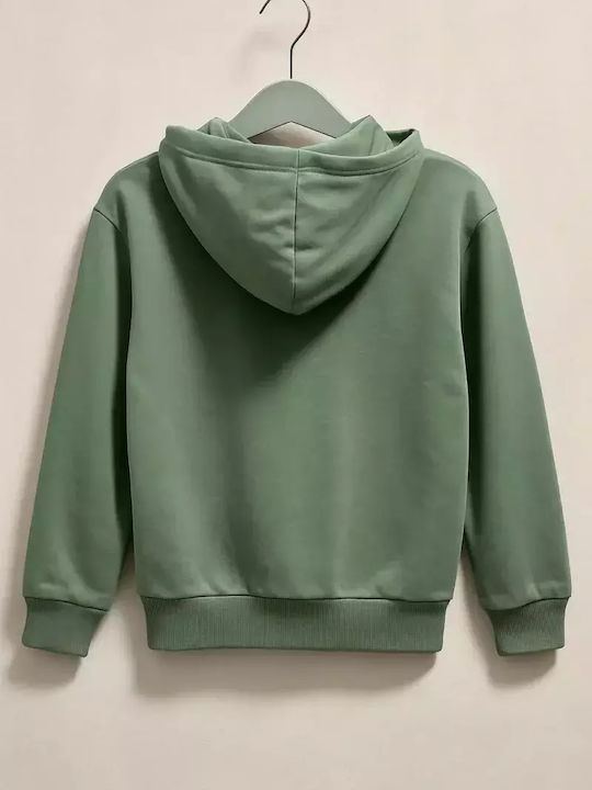 Cardigan pentru copii De bumbac cu Glugă kaki